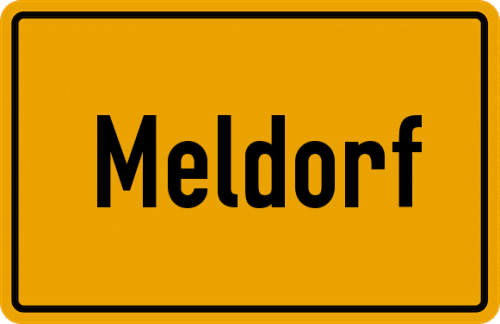Ortsschild Meldorf (Holstein)