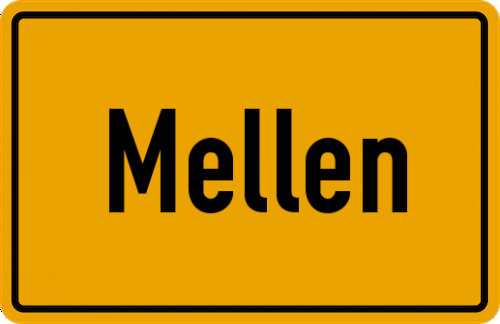 Ortsschild Mellen, Sauerland