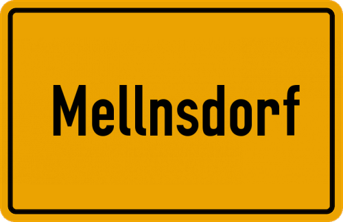 Ortsschild Mellnsdorf
