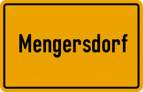 Ortsschild Mengersdorf