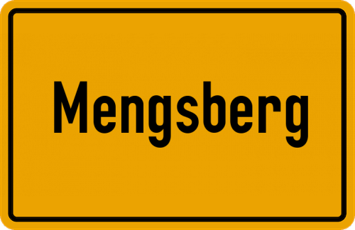 Ortsschild Mengsberg