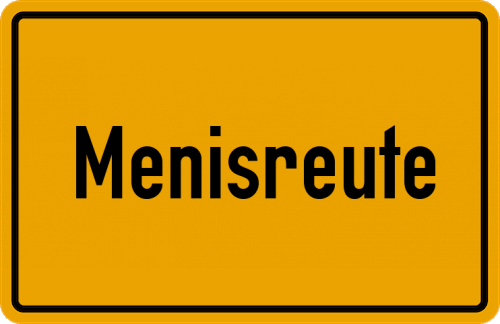Ortsschild Menisreute