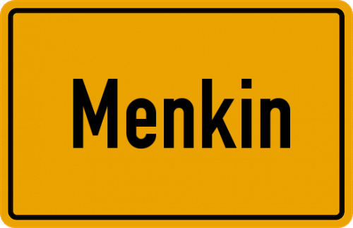 Ortsschild Menkin