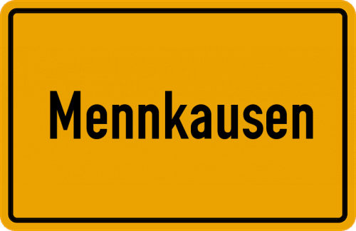 Ortsschild Mennkausen