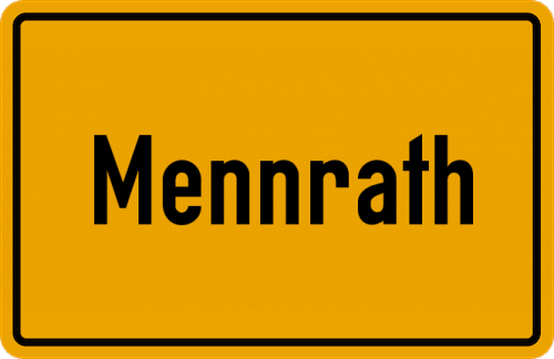Ortsschild Mennrath