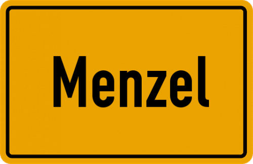 Ortsschild Menzel