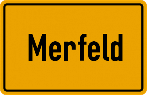 Ortsschild Merfeld