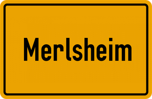 Ortsschild Merlsheim