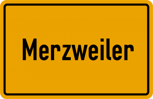 Ortsschild Merzweiler