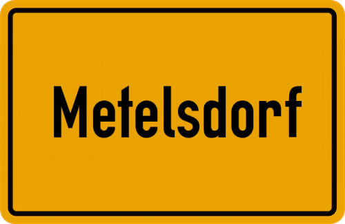 Ortsschild Metelsdorf