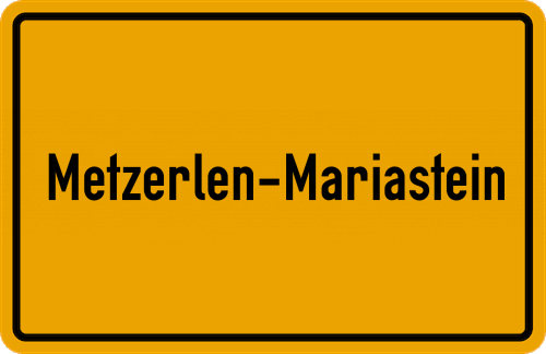Ortsschild Metzerlen-Mariastein