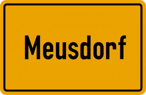 Ortsschild Meusdorf
