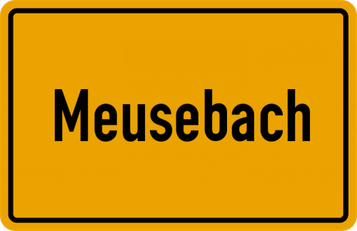 Ortsschild Meusebach