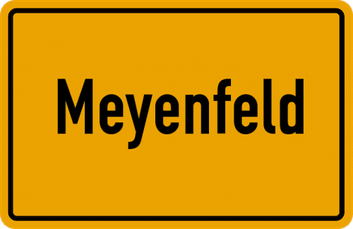 Ortsschild Meyenfeld