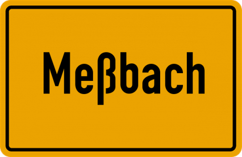 Ortsschild Meßbach