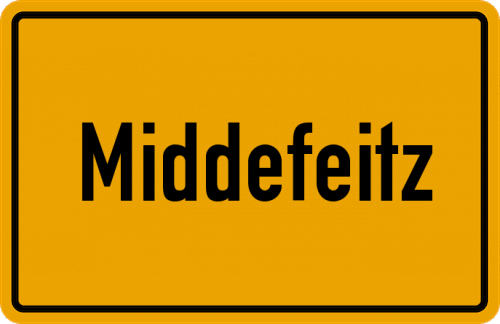 Ortsschild Middefeitz