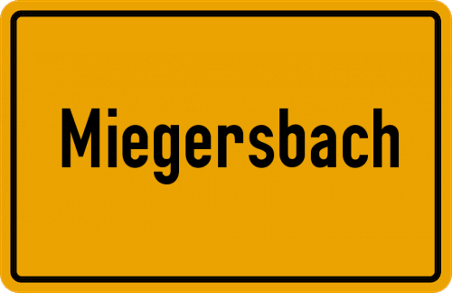 Ortsschild Miegersbach