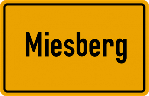 Ortsschild Miesberg