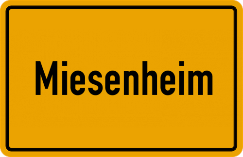 Ortsschild Miesenheim