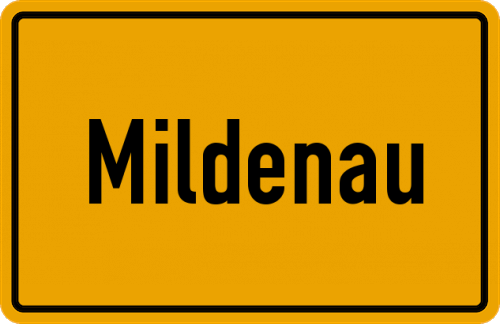 Ortsschild Mildenau