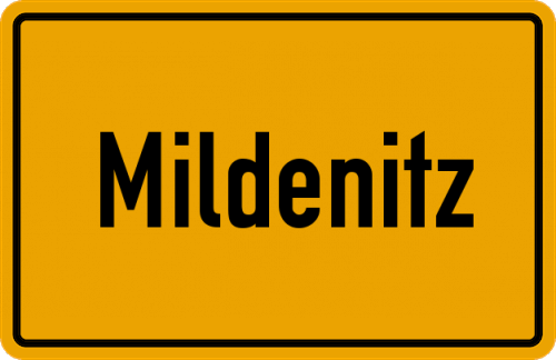 Ortsschild Mildenitz