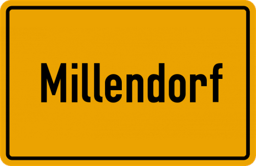 Ortsschild Millendorf