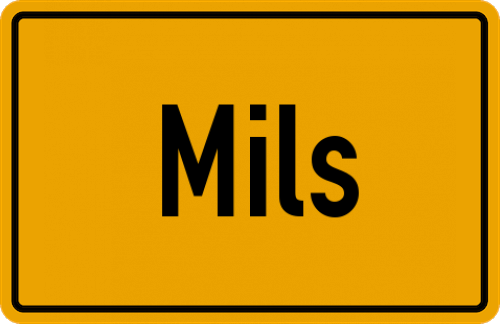 Ortsschild Mils