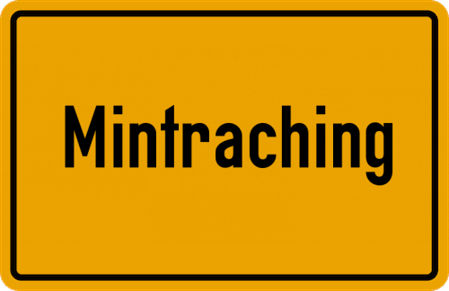 Ortsschild Mintraching