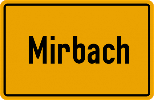 Ortsschild Mirbach