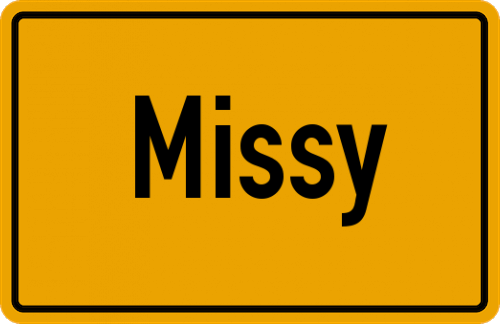 Ortsschild Missy