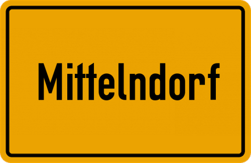 Ortsschild Mittelndorf