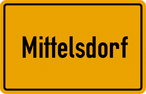 Ortsschild Mittelsdorf, Niederelbe