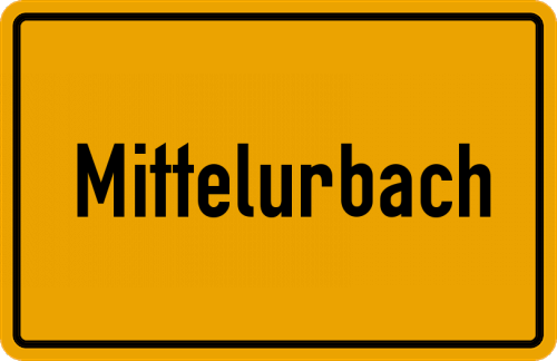 Ortsschild Mittelurbach