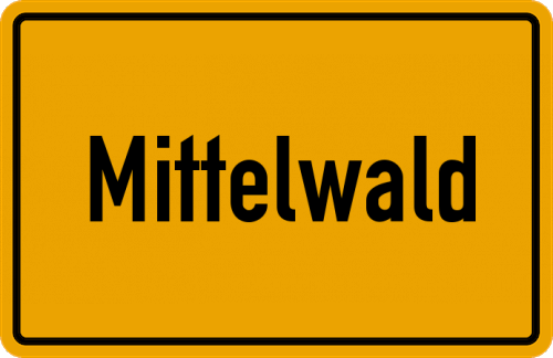 Ortsschild Mittelwald