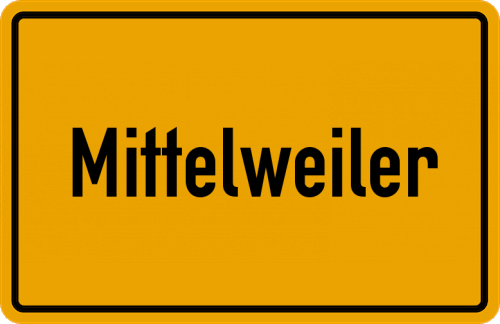 Ortsschild Mittelweiler