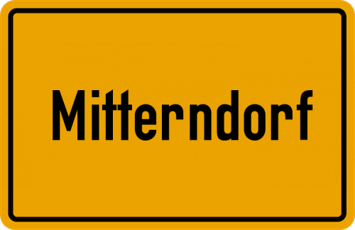 Ortsschild Mitterndorf