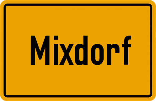 Ortsschild Mixdorf