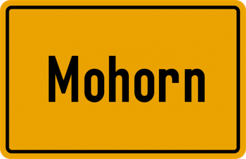 Ortsschild Mohorn