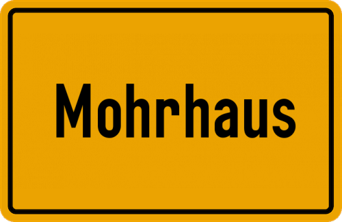 Ortsschild Mohrhaus