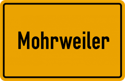 Ortsschild Mohrweiler