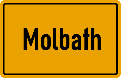 Ortsschild Molbath
