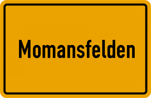 Ortsschild Momansfelden
