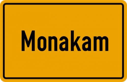 Ortsschild Monakam