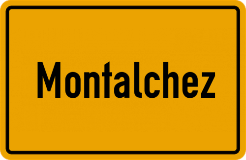 Ortsschild Montalchez