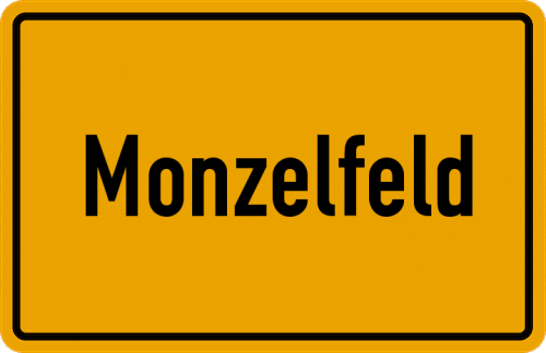 Ortsschild Monzelfeld
