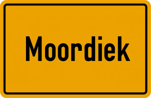 Ortsschild Moordiek, Holstein