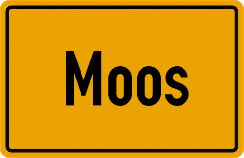 Ortsschild Moos, Stadt Kempten;Moos, Stadt Kempten, Allgäu