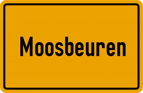 Ortsschild Moosbeuren