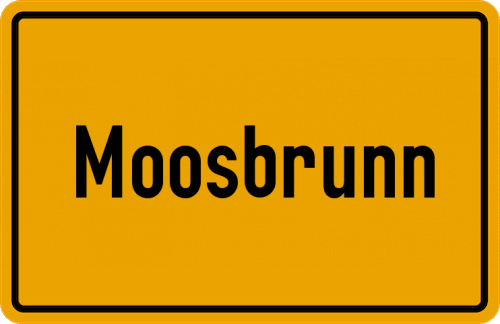 Ortsschild Moosbrunn