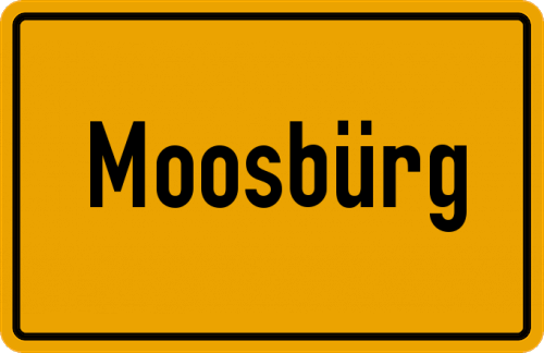 Ortsschild Moosbürg